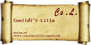 Csellár Lilla névjegykártya